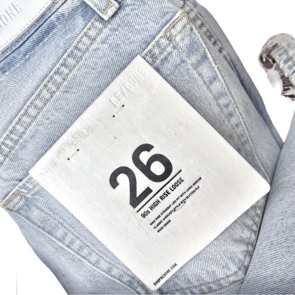 NWT RE/DONE Originals 90s High Rise Loose in Nu Disco Destroy size 26 - Picture 7 of 8